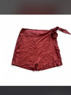 C&A burnt Orange linen blend skort. EUR 36, equivalent to US 4.